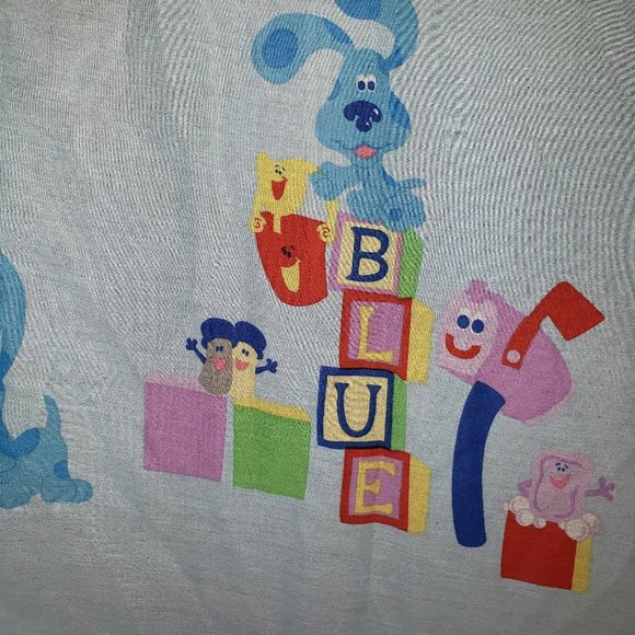 Blues Clues Toddler Flat Bed Sheet Novelty Child Kid Dan River Y2K Nostalgia - Picture 2 of 8